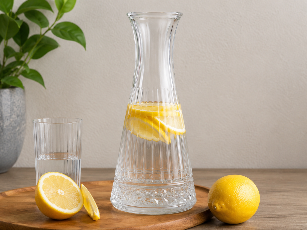 Pasabahce Elysia Glass Carafe 940 ml – Water Carafe, Juice Carafe, Glass Carafe