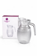 Glaskaraffe 2L mit Deckel Wasserkaraffe Saftkrug Glaskrug Karaffe 2 Liter