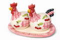 2er Salz & Pfefferstreuer Set Keramik Tiere Deko Küche (Sets mit Unterteller)