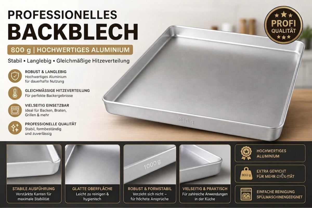 Backblech Aluminium 800g & 1000g Ofenblech Backform Baklava Tepsi