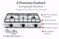 3-Flammen Gaskocher Camping Gasherd Outdoor Kocher tragbar Edelstahl AOTE-6003