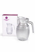 Glaskaraffe 2L mit Deckel Wasserkaraffe Saftkrug Glaskrug Karaffe 2 Liter