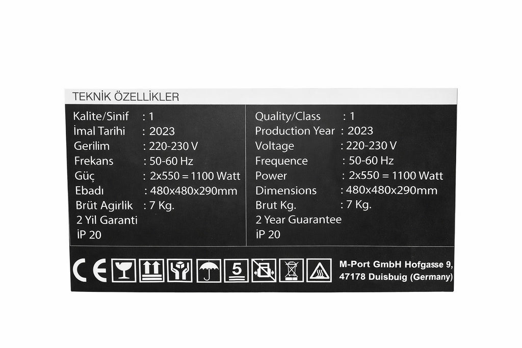 Rund Backofen/Davul Firin 1100 Watt elektrisch – Mini Ofen mit Temperaturregler