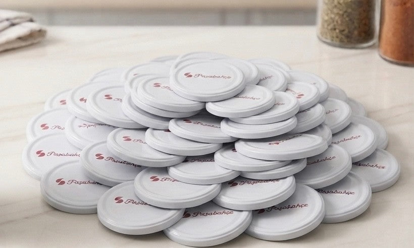 Ersatzdeckel Paşabahçe Ø 8,5 cm | Weißer Schraubdeckel für Sturzgläser Einkochen