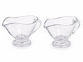 Sauciere 2er Set Glas Saucenschale Servierschale Glas Schüssel mit Griff