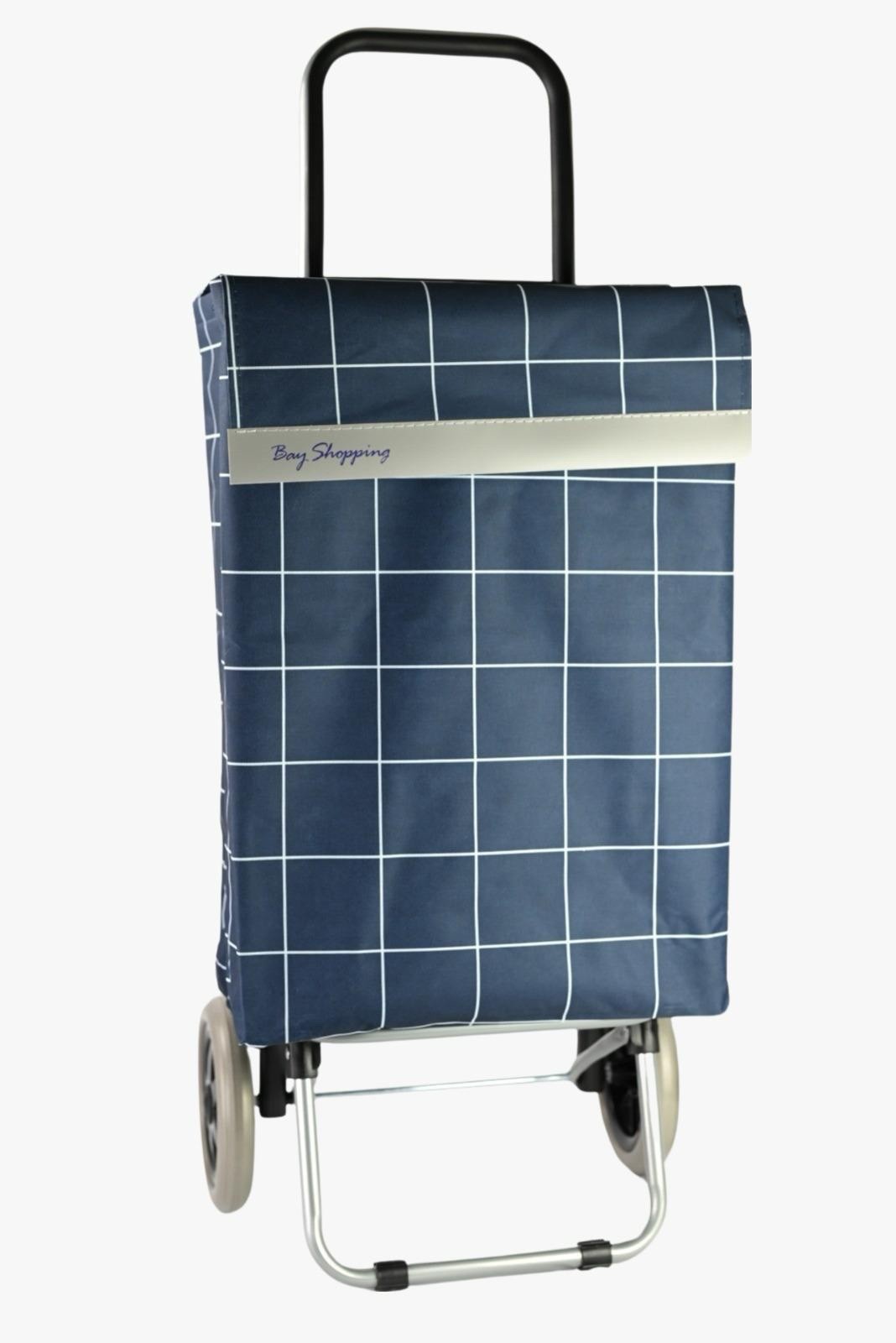 Einkaufstrolley klappbar 2 Räder Einkaufswagen Einkaufstasche 58x40cm