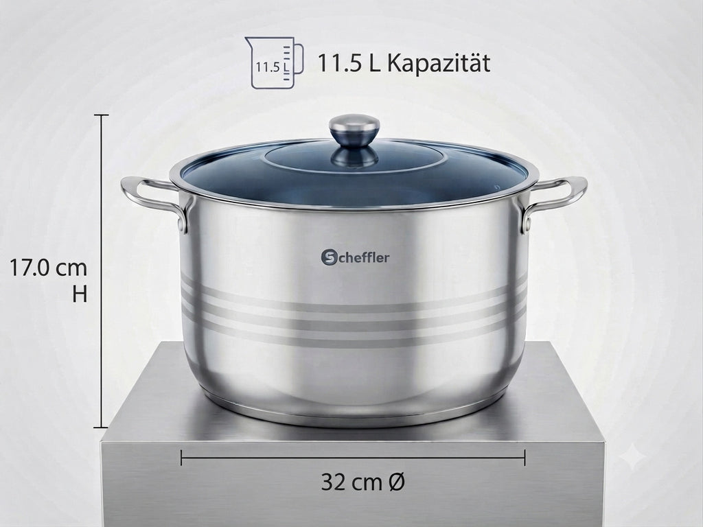 Kochtopf Set mit deckel Große Suppentöpfe Profi Gastro Töpfe Ø 32-40 cm