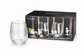 Trinkgläser 6er Set Glas geriffelt Diamonds Wassergläser modern