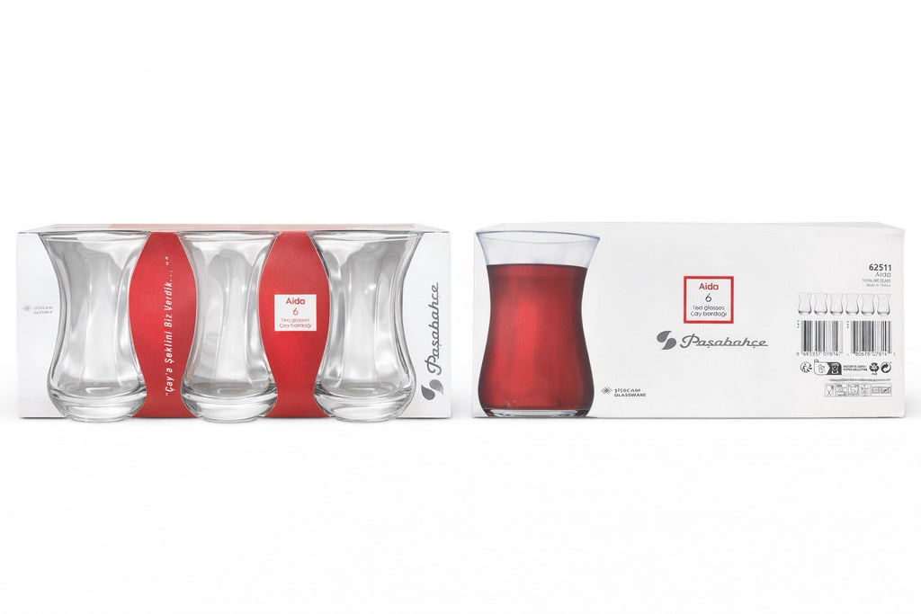 Teegläser 6er Set Aida Çay Bardak – Original Türkische Gläser