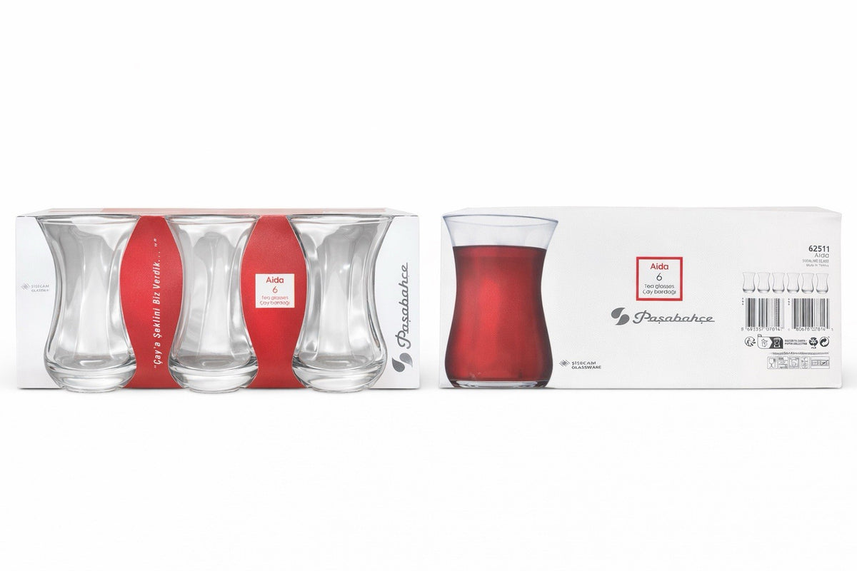 Teegläser 6er Set Aida Çay Bardak – Original Türkische Gläser