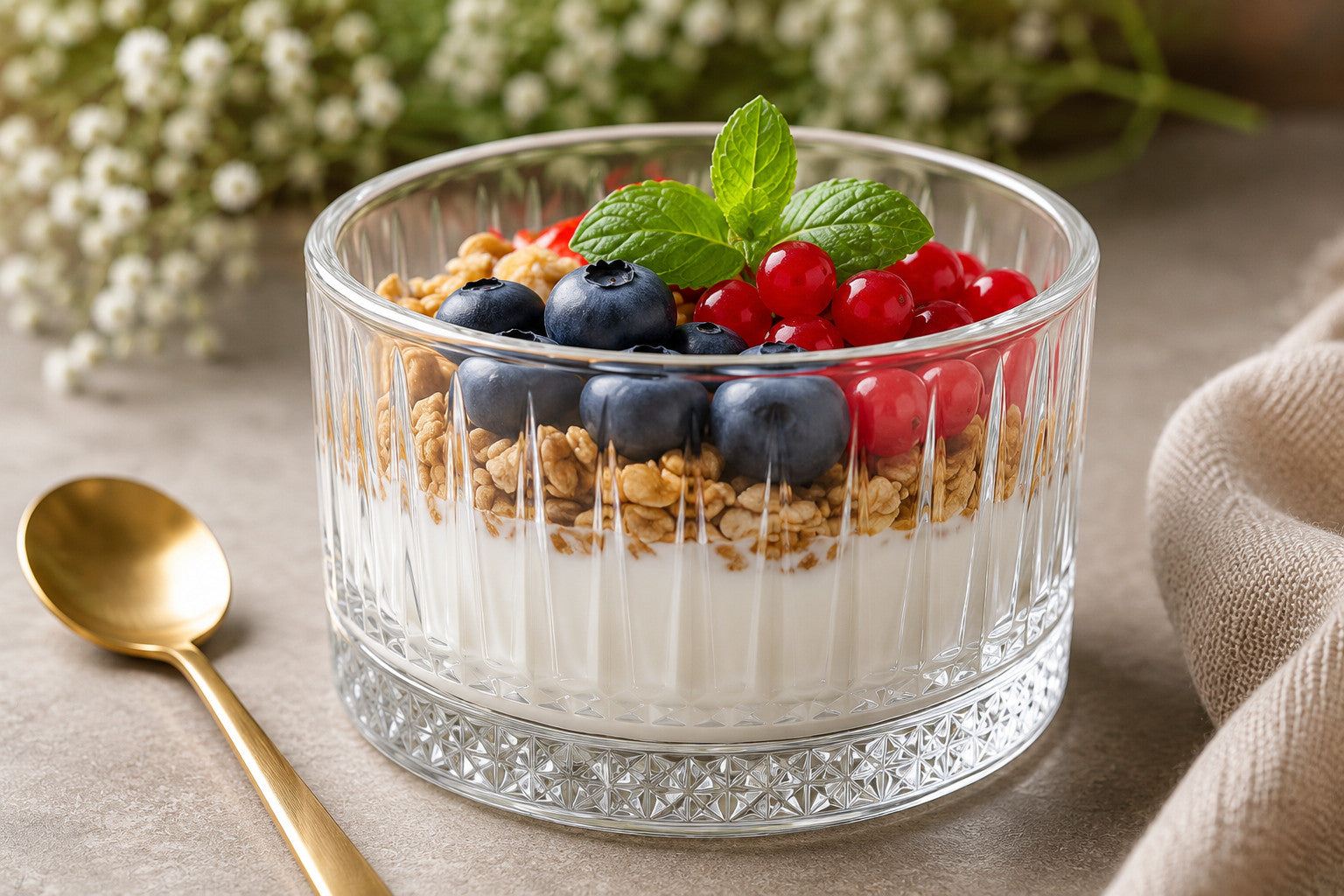 Elegante Glasschalen 6er Set Dessertschalen Müslischalen Servierset