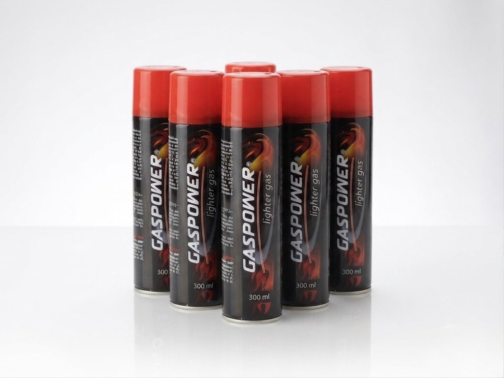 Feuerzeuggas Nachfüllgas 300 ml 6er & 12er Set Universal Refill Gaspower