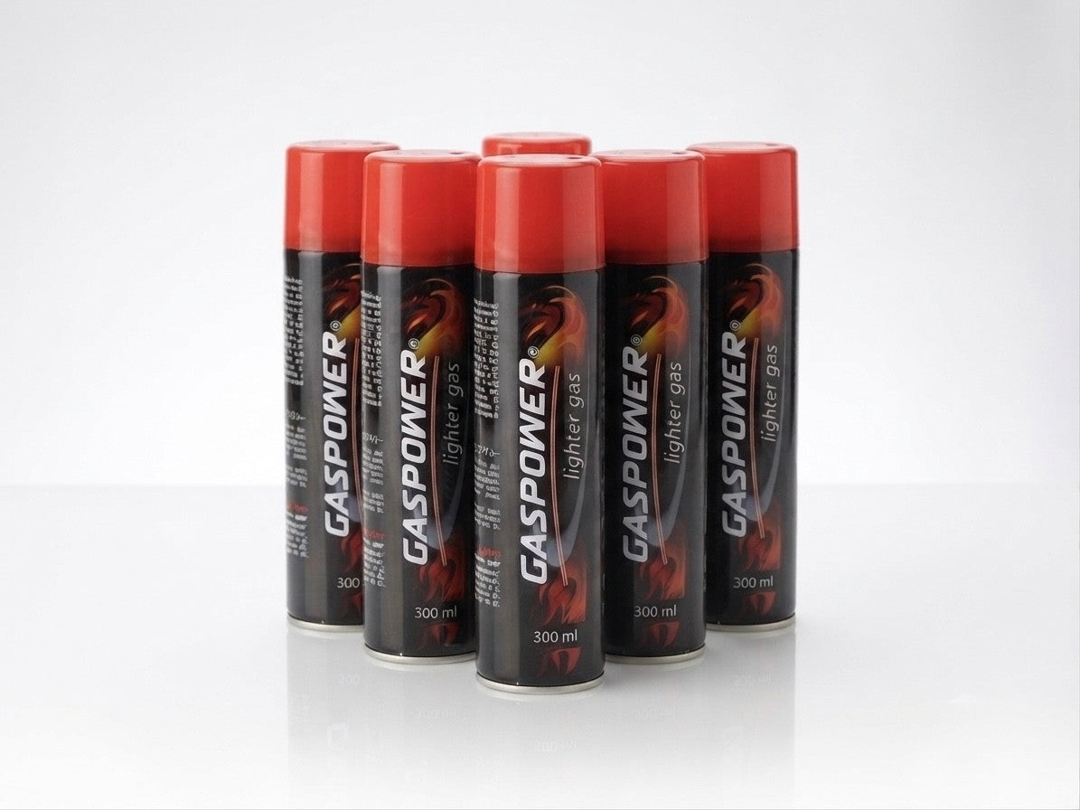 Feuerzeuggas Nachfüllgas 300 ml 6er & 12er Set Universal Refill Gaspower