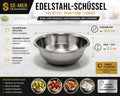 Edelstahlschüssel 14,5 cm Servierschüssel Salatschüssel Küchenschüssel Edelstahl