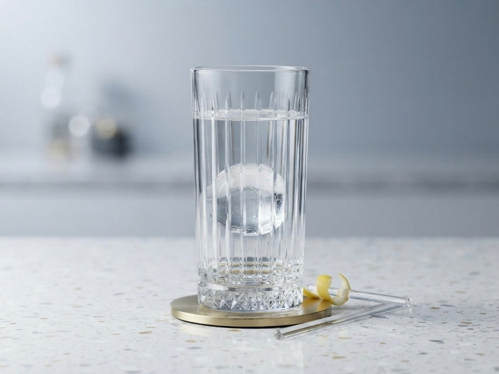 Trinkglas 280 ml – Elegant Modernes glas mit Schliffoptik – 6er-Set HL6GS6