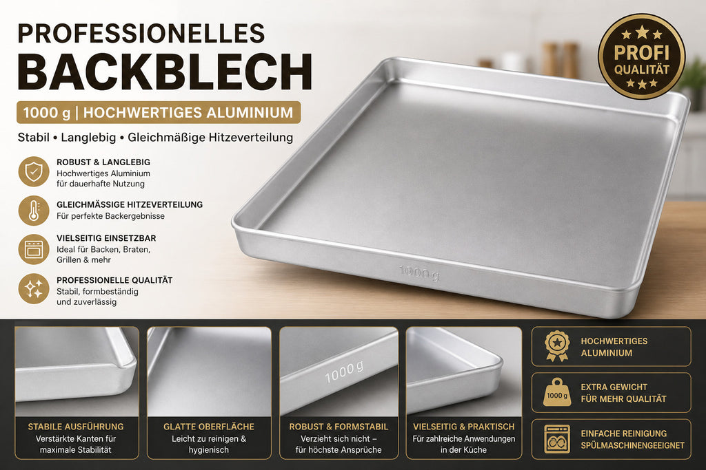 Backblech Aluminium 800g & 1000g Ofenblech Backform Baklava Tepsi