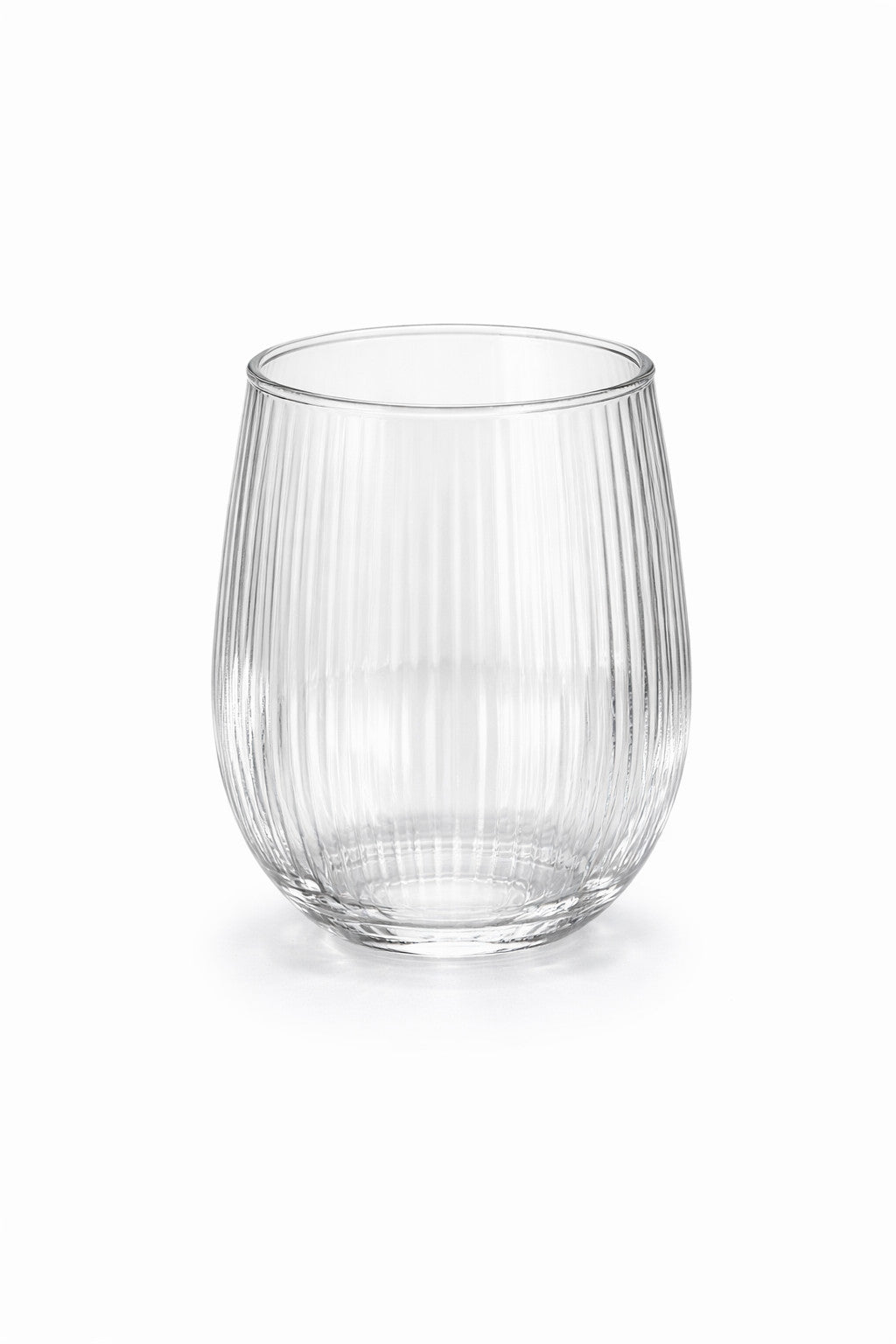 Trinkgläser 6er Set Glas geriffelt Diamonds Wassergläser modern