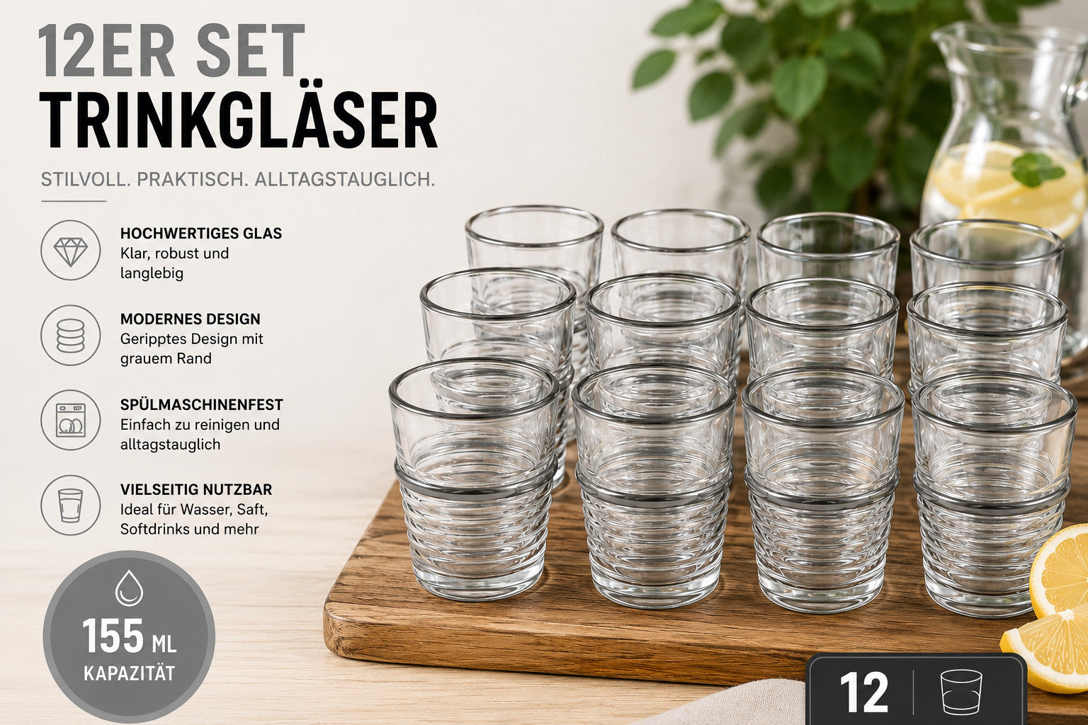 12er Teegläser Set - Saftgläser Modern Orientalisch 6 Modelle Traditionell Tee