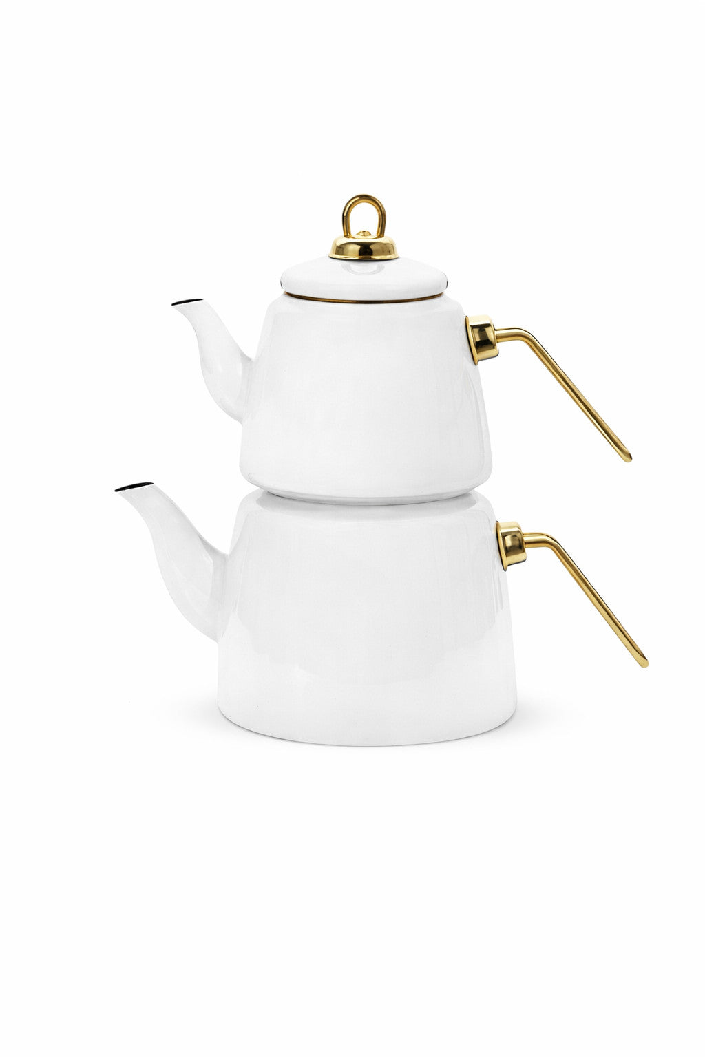 Çaydanlık Teekannen 2.0L+1.0L Set Creme/Weiss/Schwarz/Blau – Hochwertige Emaille