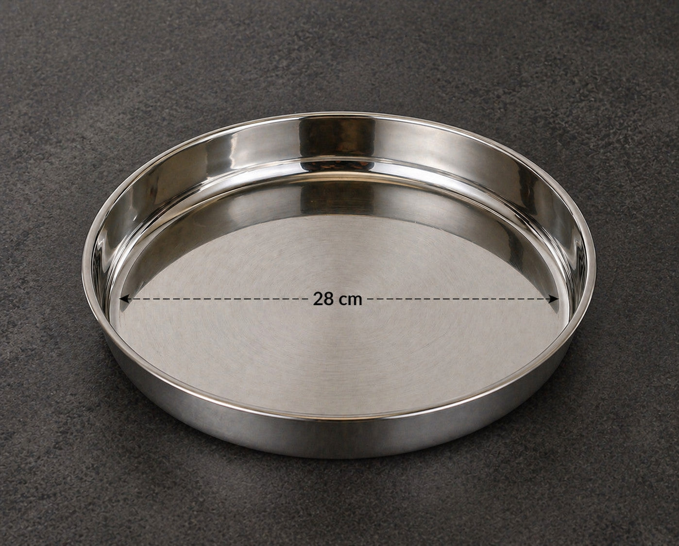 3er Edelstahl Serviertablett Set Ø 28/32/35 cm – Dampfgar Einsatz Stapelbar