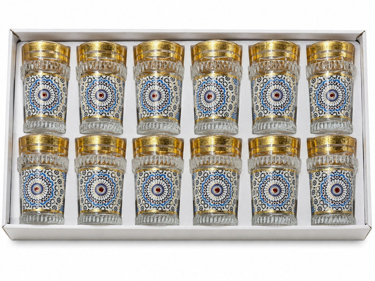 12er Teegläser Set - Saftgläser Modern Orientalisch 6 Modelle Traditionell Tee