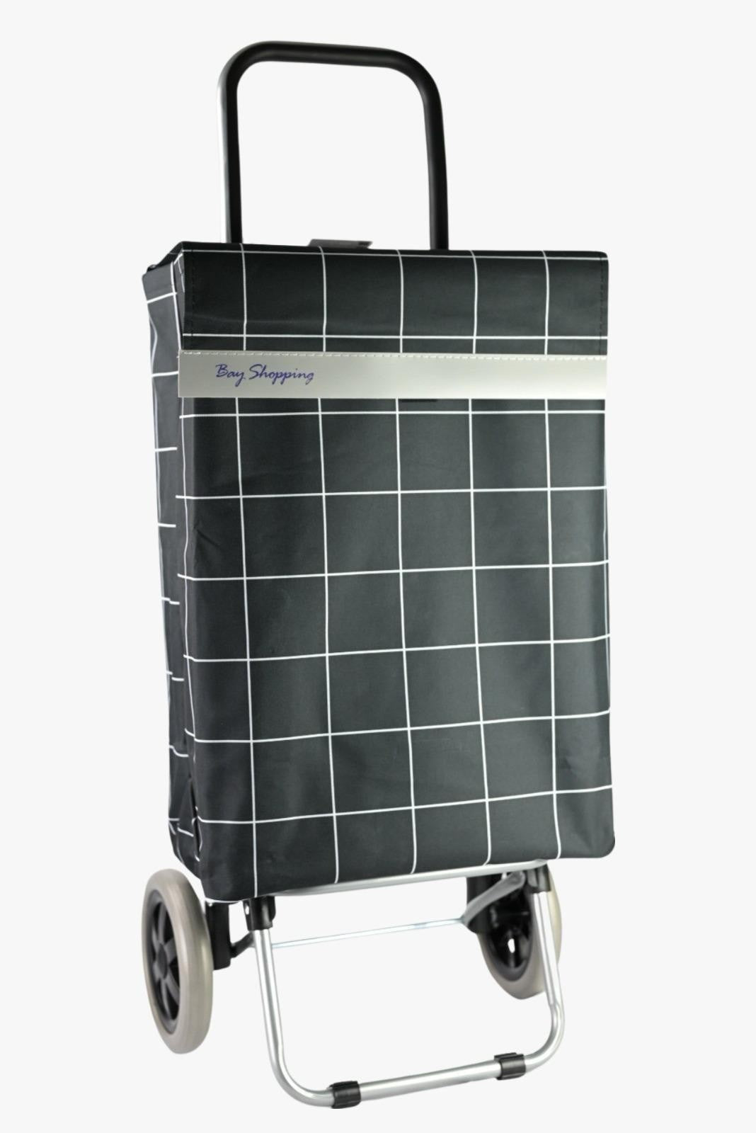 Einkaufstrolley klappbar 2 Räder Einkaufswagen Einkaufstasche 58x40cm