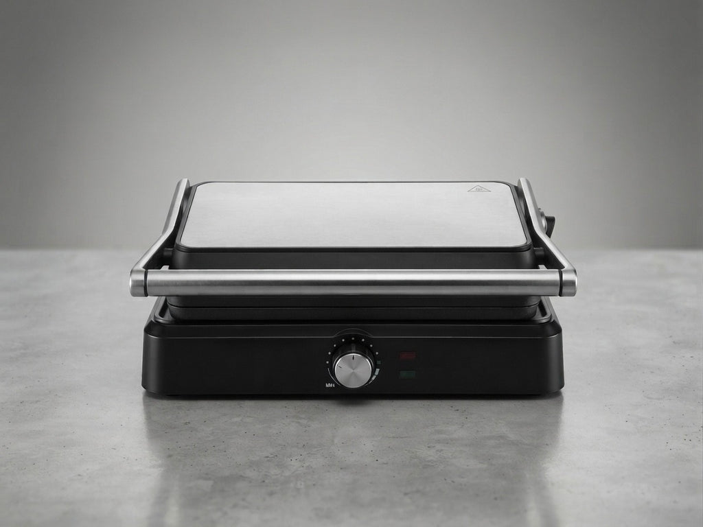 Kontaktgrill 2200W Antihaftbeschicht Paninigrill regelbar mit Ölwanne ZM-909B