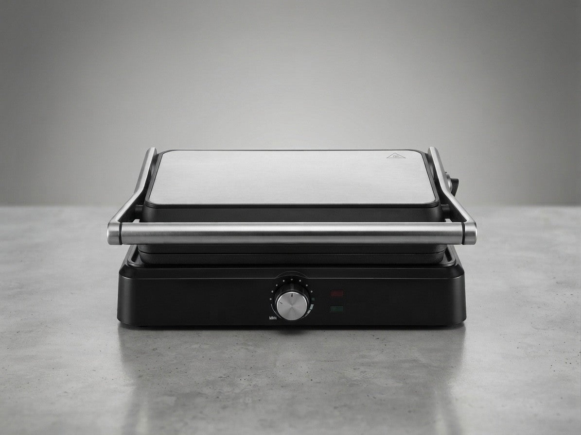 Kontaktgrill 2200W Antihaftbeschicht Paninigrill regelbar mit Ölwanne ZM-909B