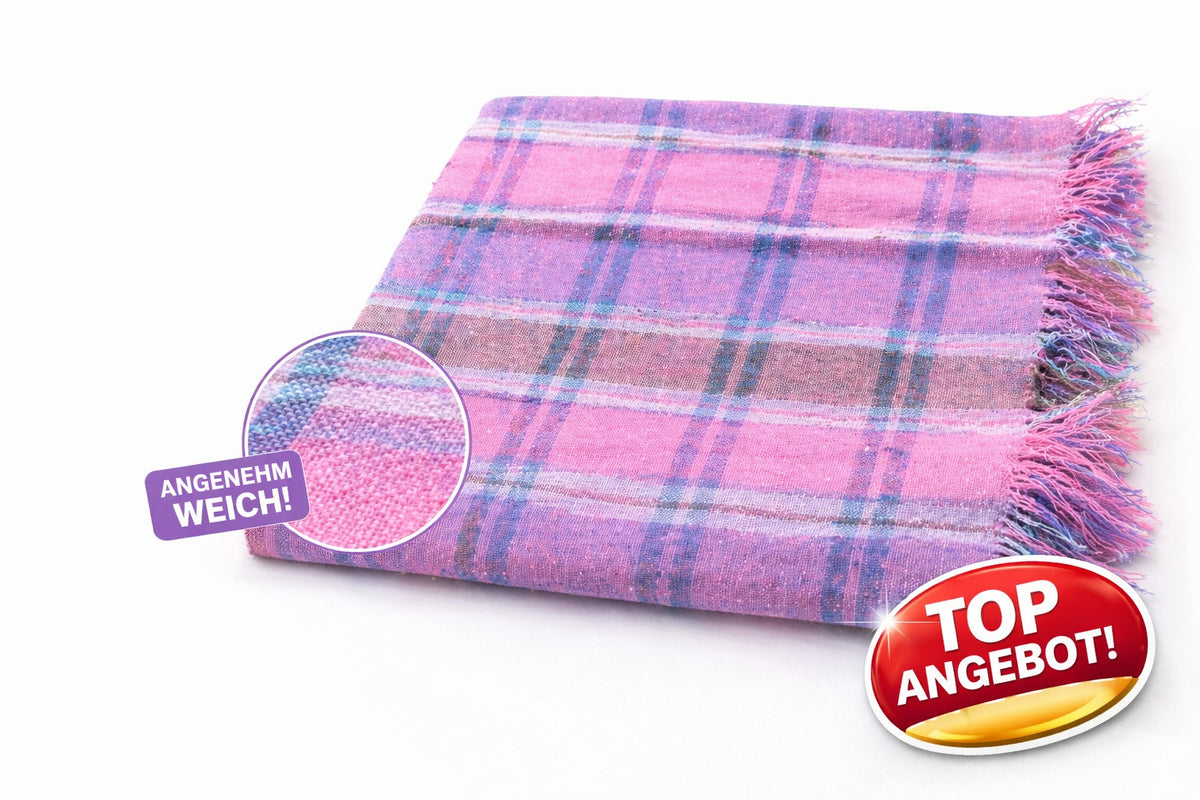 Sofra Bezi Tischdecke 160x160 cm – Baumwolle Mix – Plaid Tuch Schal Decke