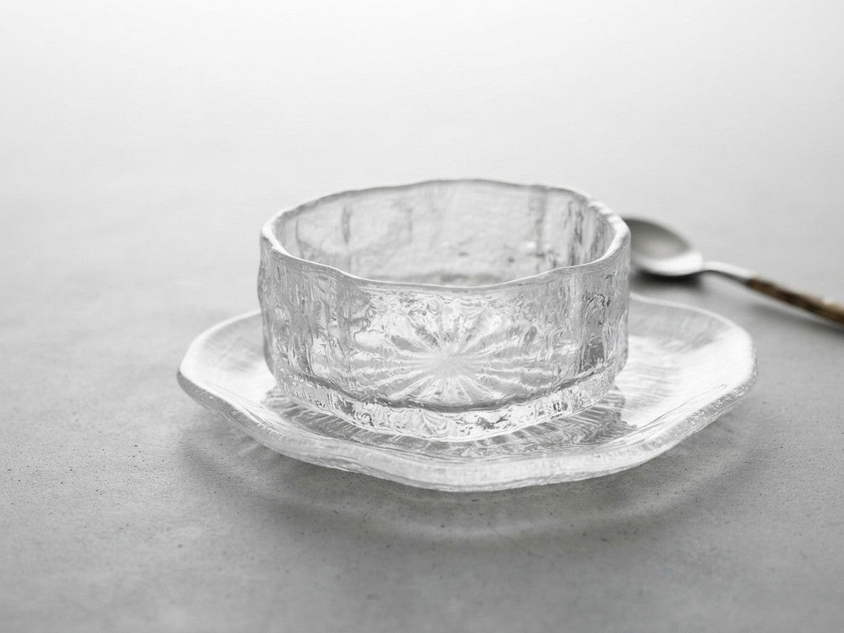 Servierschalen-Set aus Glas 12-teilig inklusive Unterteller 6-Personen-Set