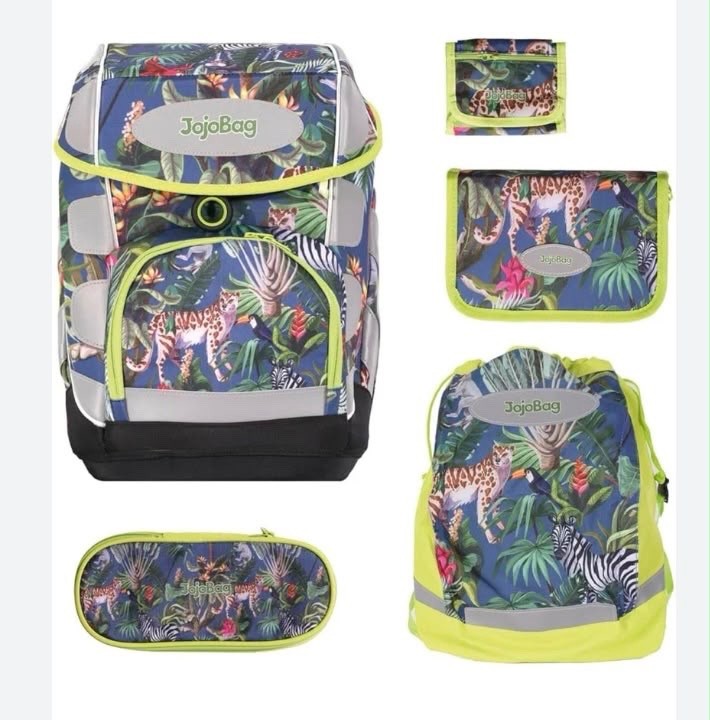 Schulranzen-Set von JoJoBag für Mädchen & Jungen 4-tlg Set für den Schulstart