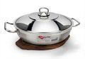 Kasserolle 30/10 cm mit Deckel 18/10 Edelstahl  Induktion, Gas, Elektro