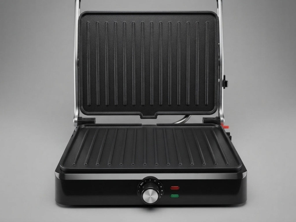 Kontaktgrill 2200W Antihaftbeschicht Paninigrill regelbar mit Ölwanne ZM-909B
