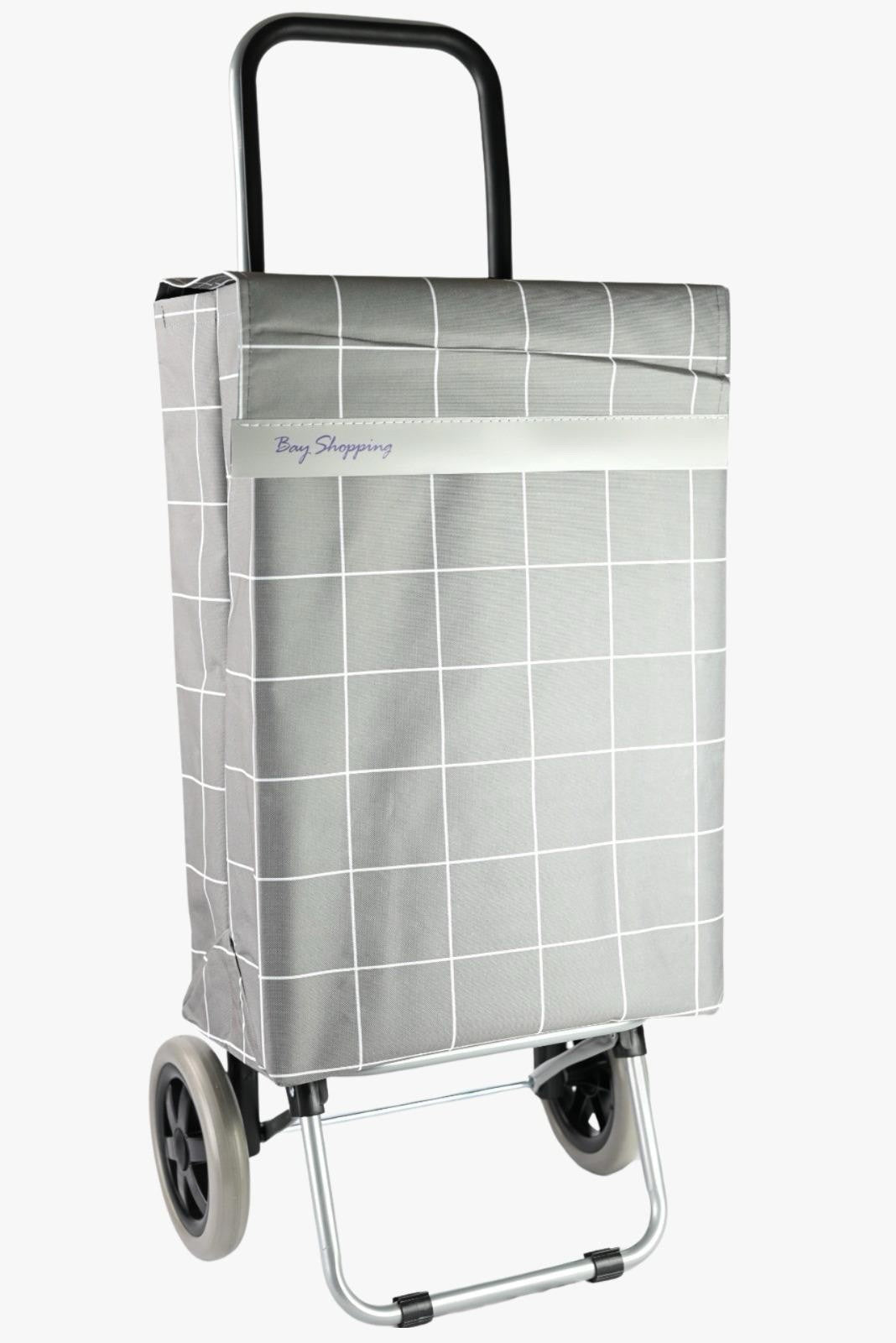 Einkaufstrolley klappbar 2 Räder Einkaufswagen Einkaufstasche 58x40cm