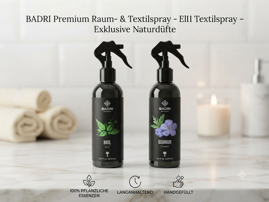 Raumduft BADRI Premium 250 ml Exklusives Naturduft-Spray