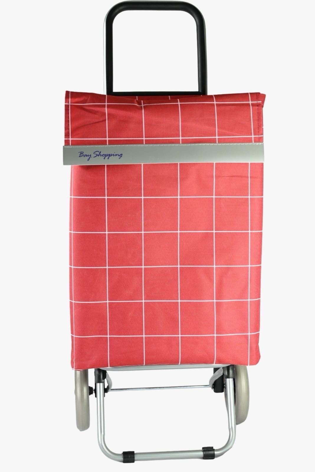 Einkaufstrolley klappbar 2 Räder Einkaufswagen Einkaufstasche 58x40cm
